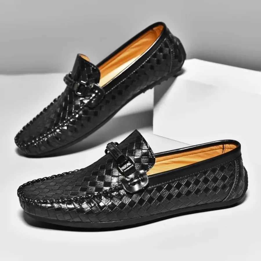 ioni Leather Men Casual Shoes Breathable Slip On Dress Shoes High Quality Loafers Lightweight Driving Shoes Zapatos Hbre Y250707