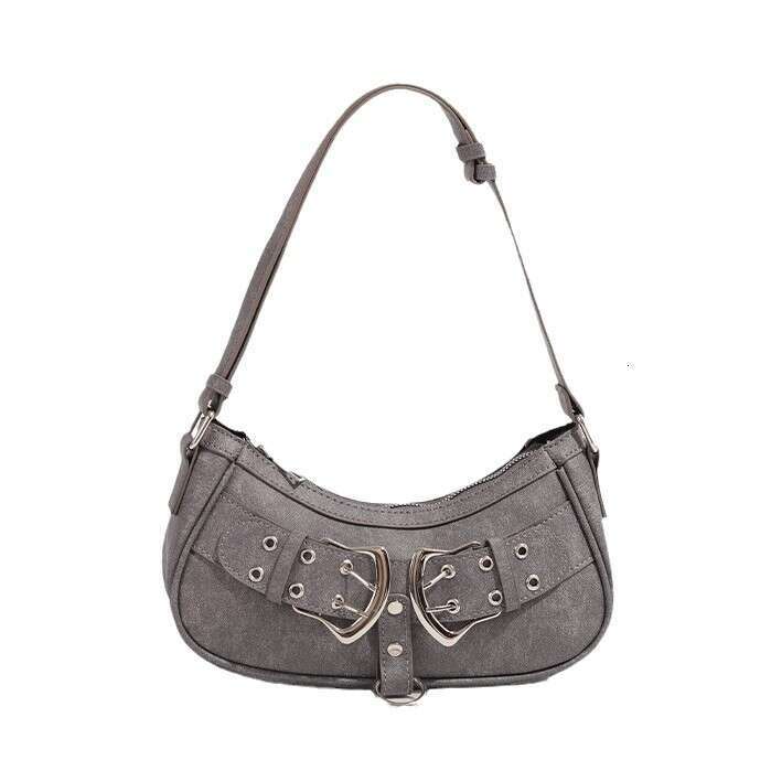 Fashion handbag 2025 new women's shoulder crossbody bag punk style armpit bag high-end feel bag