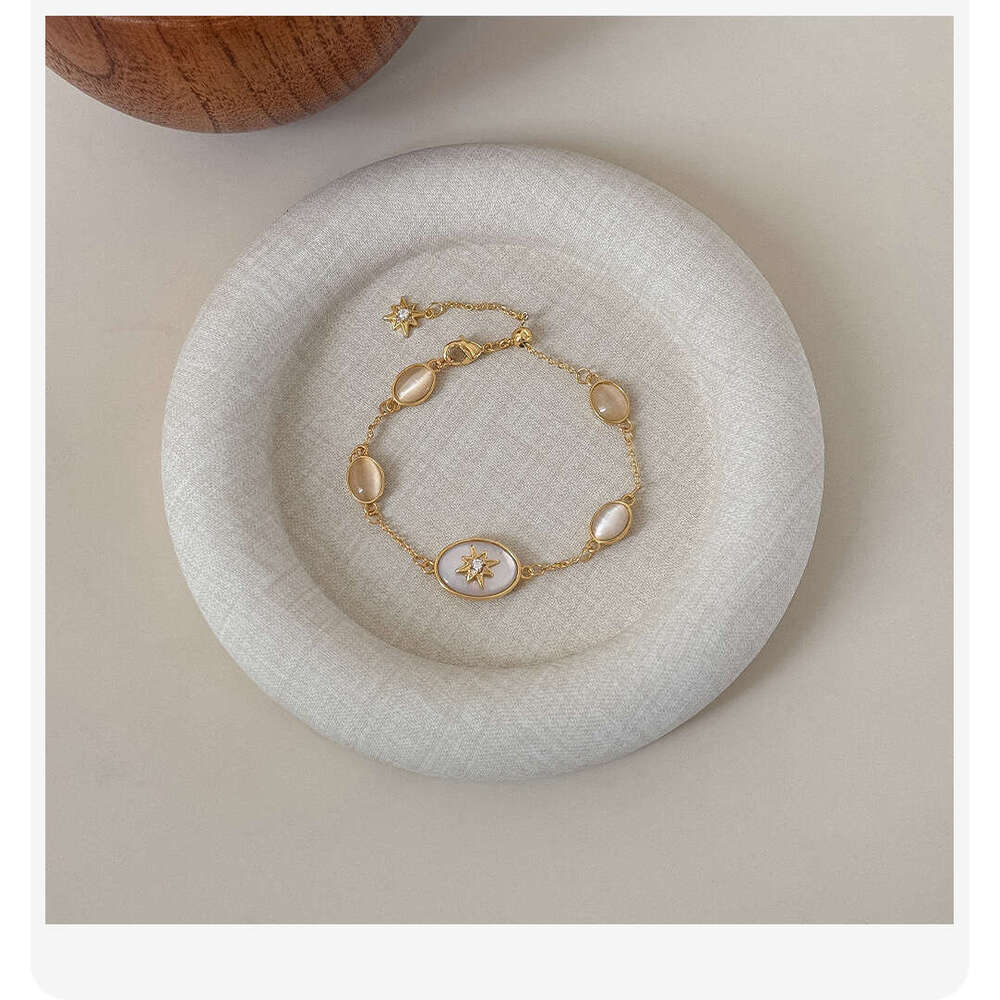 25 Luxury jewelry designer bracelet For Women necklace zircon star oval bracelet necklace set high-end retro collarbone chain fashionable and versatil