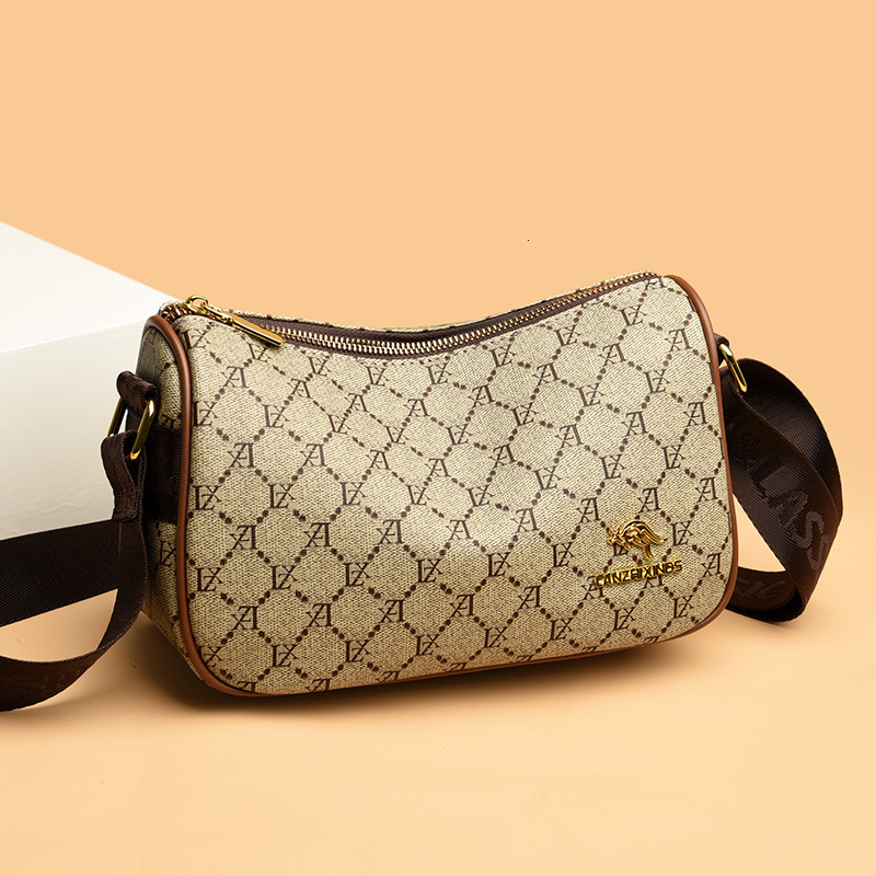 Free Shipping Women's Fashionable Crossbody Bag Women's 2025 Designer New Multifunctional Mother Bag Wide Shoulder Strap Printed Shoulder Ba