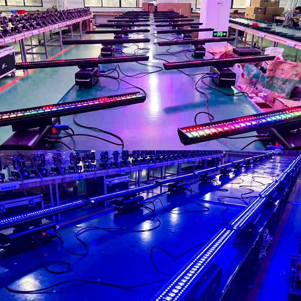 2PCS 150WRGB infinite rotation Washing DMX512RDM Wall Floodlight Flood Down Lighting for DJ Disco Christmas Lights Audience W250701