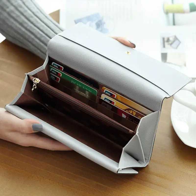 Fi Hasp Leather Wallet Purse Cluh Mey Wen Wallet Large Capacity Card Holder Coin Purse Y250707