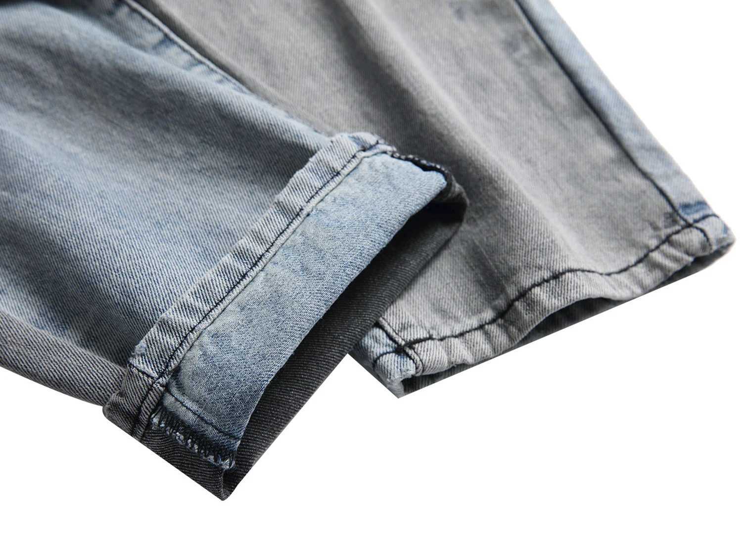 Mens ripped jeans Slim casual two-tone jeans Mens ripped jeans Mens ripped jeans XJ250707