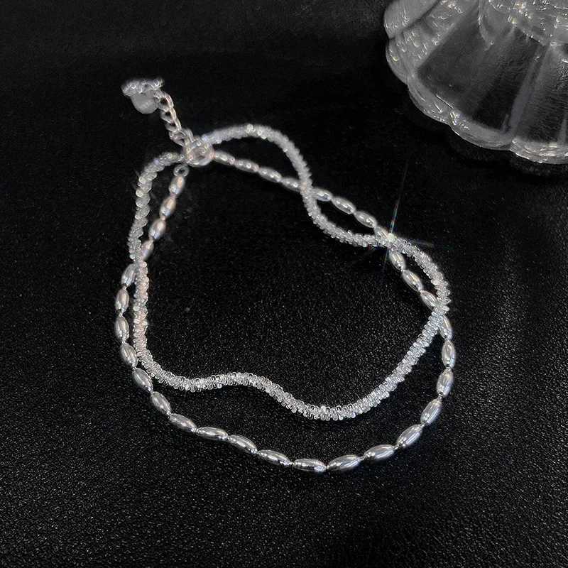 New Fashion Silver Color Gypsophila Adjustable Bracelet Bangle for Women Men Elegant Sparkling Fine Jewelry Wedding Party Gift XJ250707