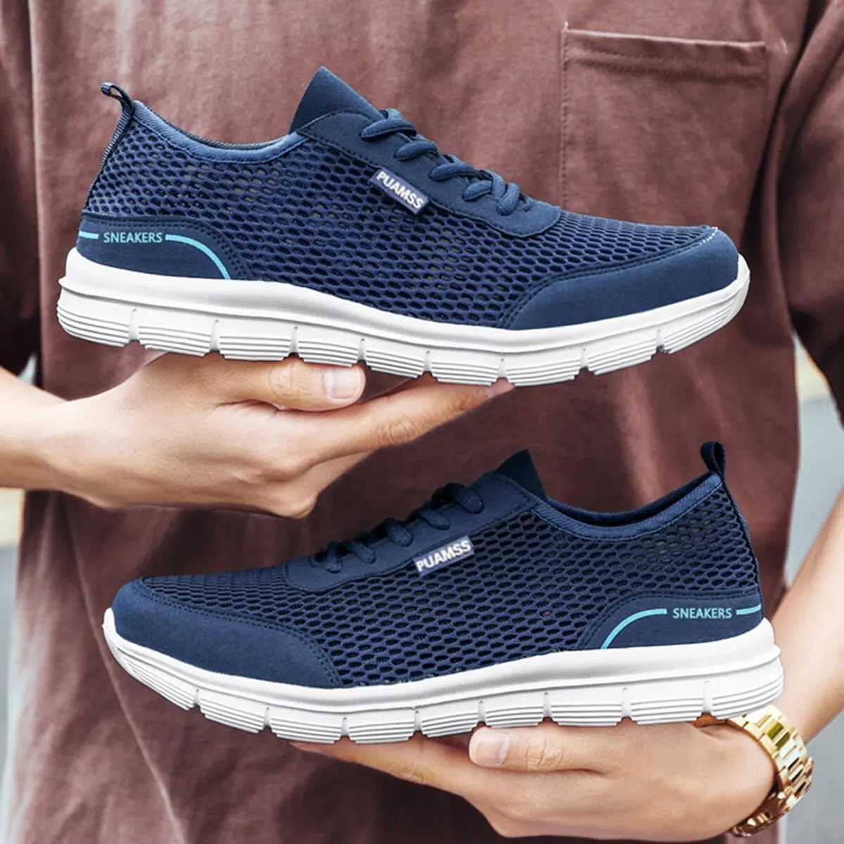 Men Sneakers Summer Mesh Running Shoes Lightweight and Breathable Sneakers For Men Y250707