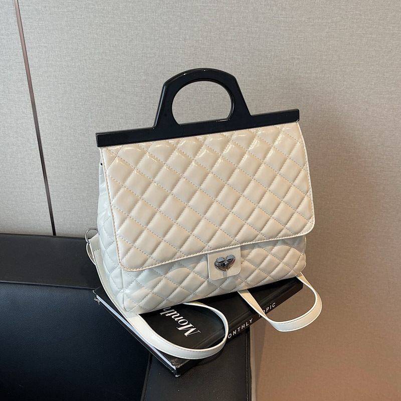 Free shipping designer Quilted Double Shoulder Bag for Women New Trendy Korean Handbag Briefcase College Style Large Capacity Backpack