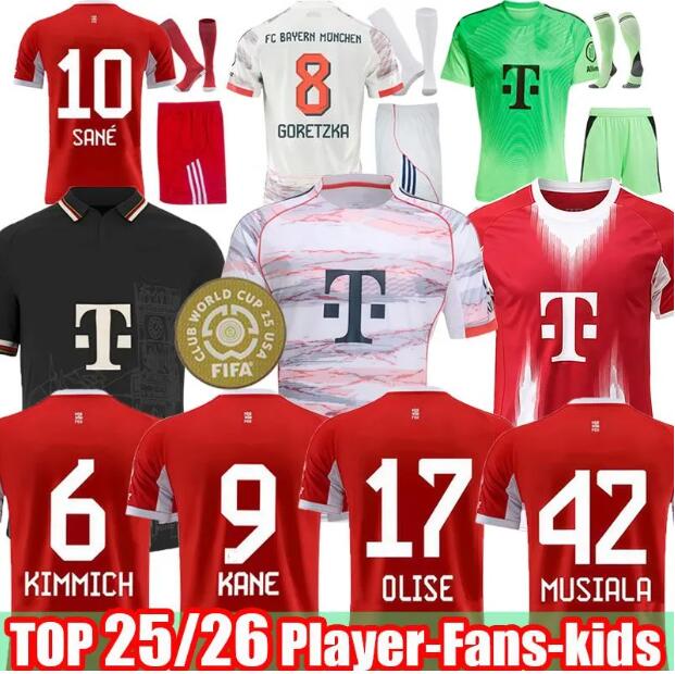 25/26 KANE soccer jerseys GRAVENBERCH SANE DE LIGT MULLER DAVIES KIMMICH long sleeve football shirts Men Kids kit COMAN 24 25 26 bAYErnS MuNICh uniform soccer jersey