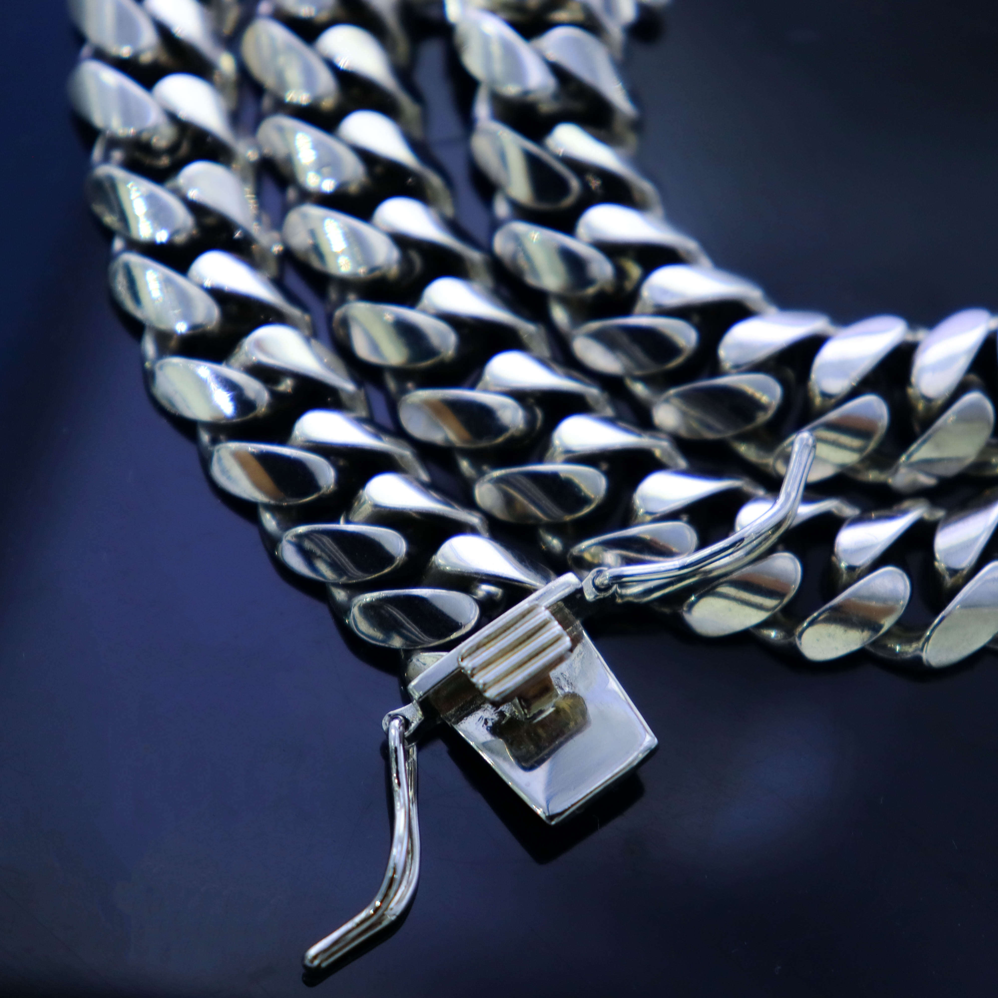 Silver Gold Color Ice Out Jewelry Hip Hop Custom Cuban Link Chain 925 Sterling Silver Necklaces for Men Women