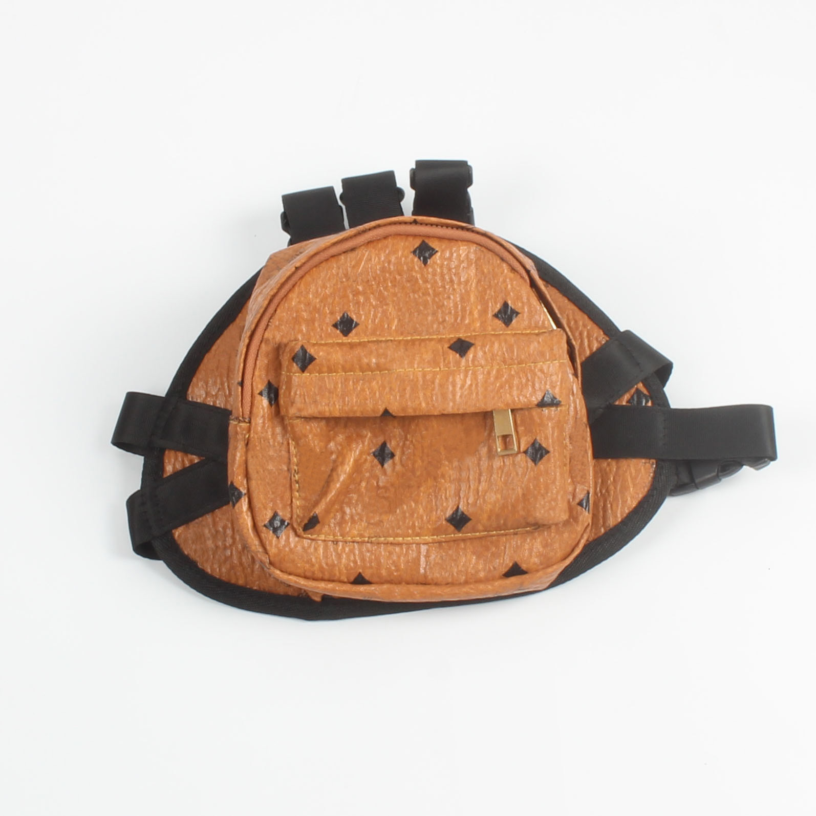 Pet Trendy Brand Outdoor Convenient Backpack PU Leather Double Shoulder for Small Medium Cats and Dogs Adjustable Self-Backpack School Bag