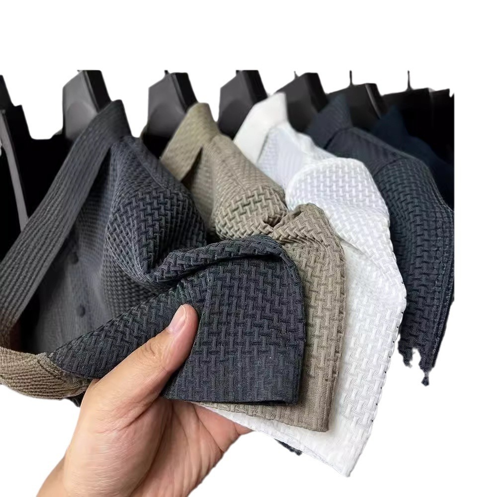 High-end Mesh Ice Silk Short-sleeve T-shirt Men's Shirt Collar Summer Solid Designer Short Sleeves Color Paul Smooth Material Polo Shirt Half-sle