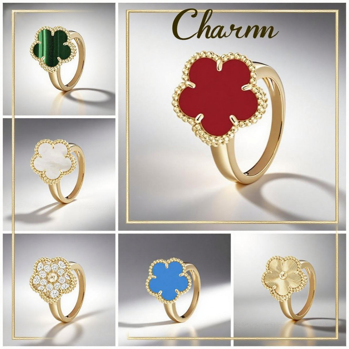 ring jewelry woman designer engagement rings for women fashion ring brand turquoise green vintage 18k gold rings womens jewelry natural stone ring ring flower gifts