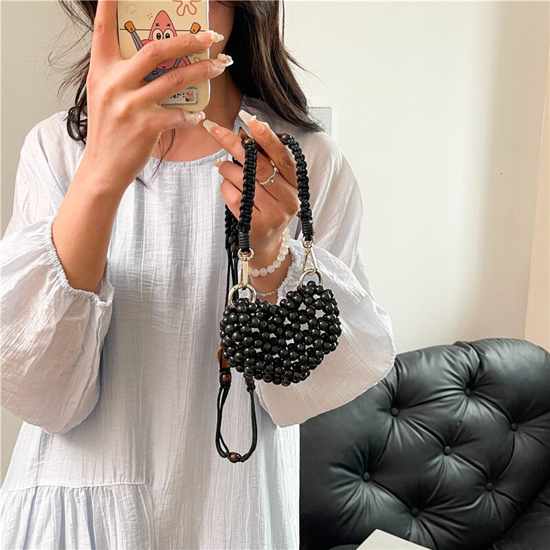 Free shipping designer Summer Dopamine Personality Decorative Beaded Mini Crossbody Bag Small Bag 2025 New Niche Mini Heart Bag