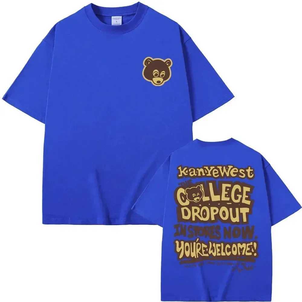 Best Famous The College Dropout Graphics T-shirt Men Womens Hip Hop Rap Vintage T-shirts Male Casual T ShirtXJ250707