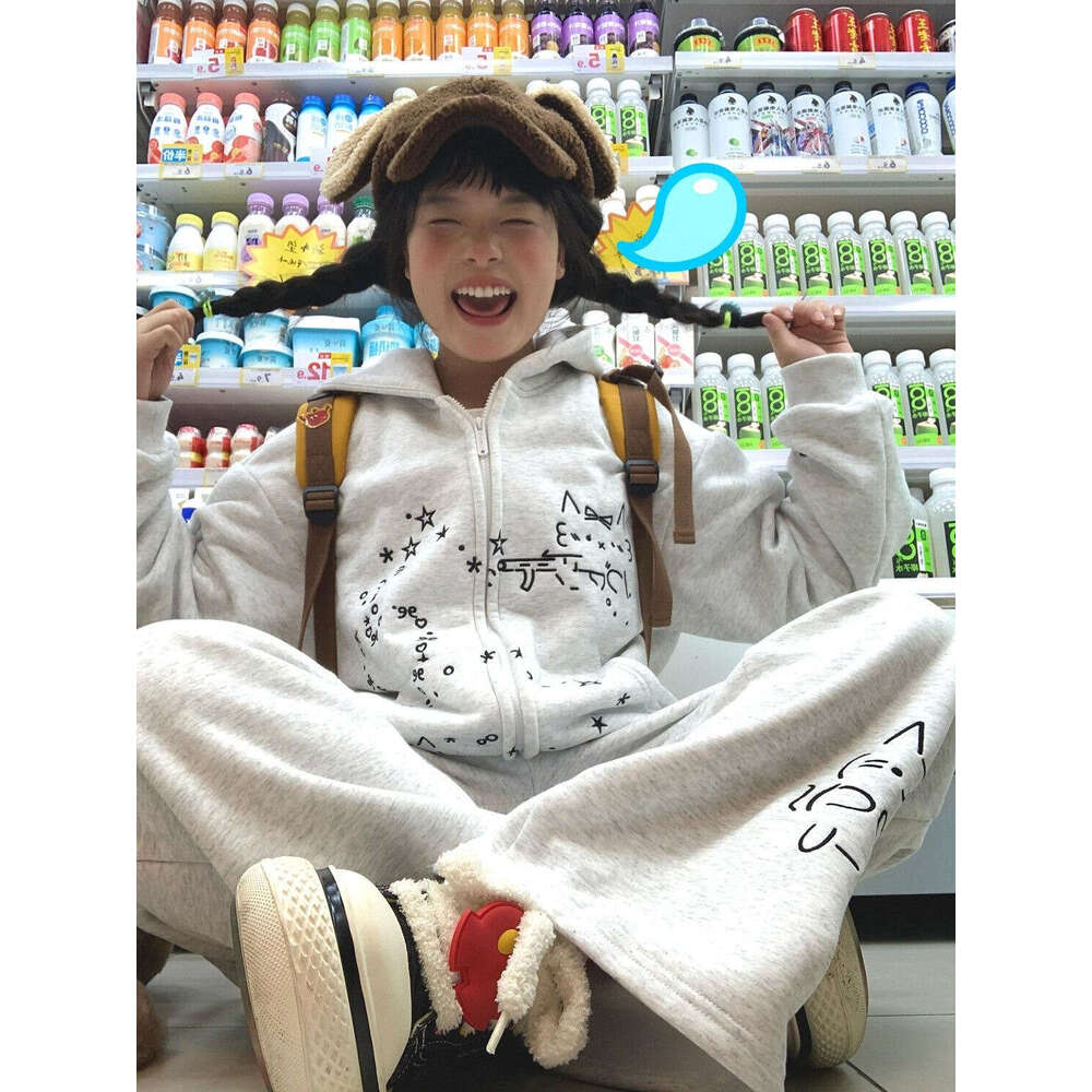 College Style Embroidered Cute Cartoon Hooded Sweatshirt For Women, New Autumn Sweet Loose Casual Jacket, Ins Student B5