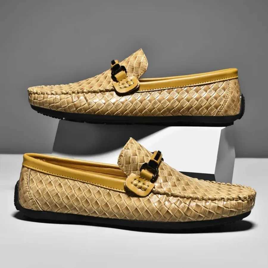 ioni Leather Men Casual Shoes Breathable Slip On Dress Shoes High Quality Loafers Lightweight Driving Shoes Zapatos Hbre Y250707