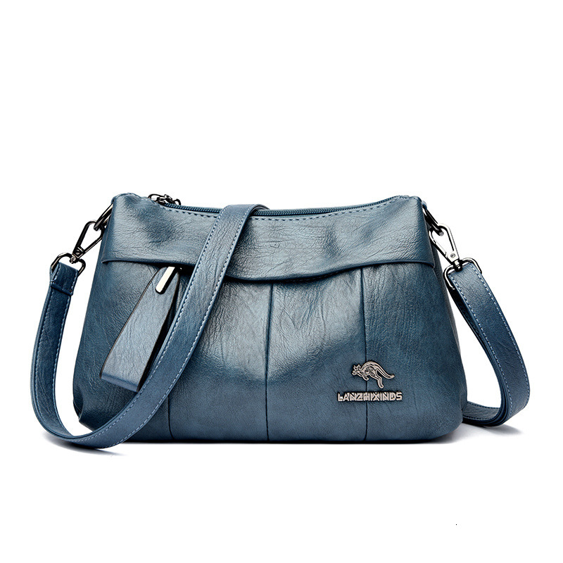 Free Shipping Blue Heart Kangaroo Women's Bag 2025 Designer New Fashionable Shoulder Bag Elegant Middle-aged Mother Bag Large Capacity Women'