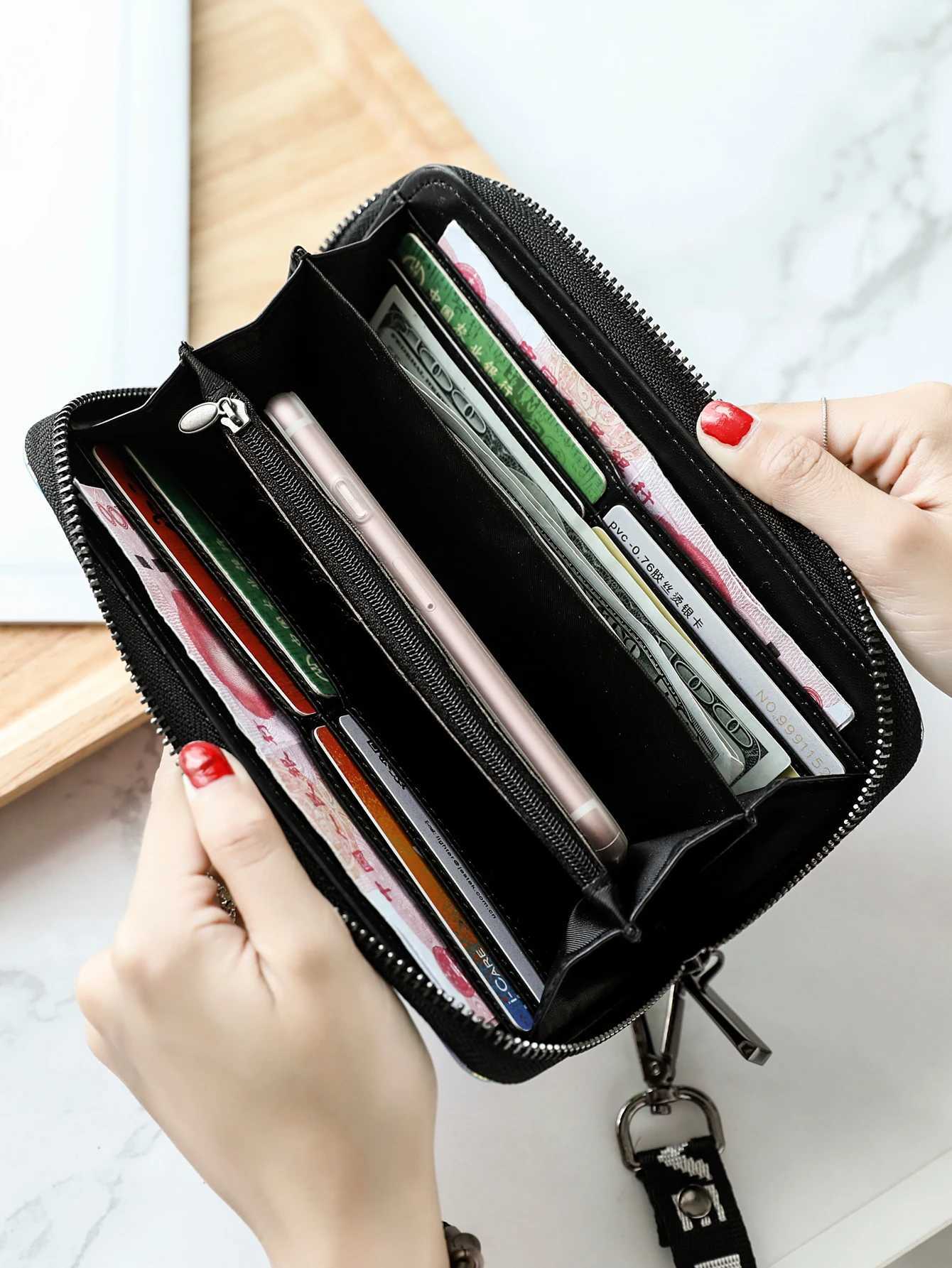 Fiable laser colored wens short wallet PU leather large capacity mti card slot ID card holder lg wallet coin purse Y250707
