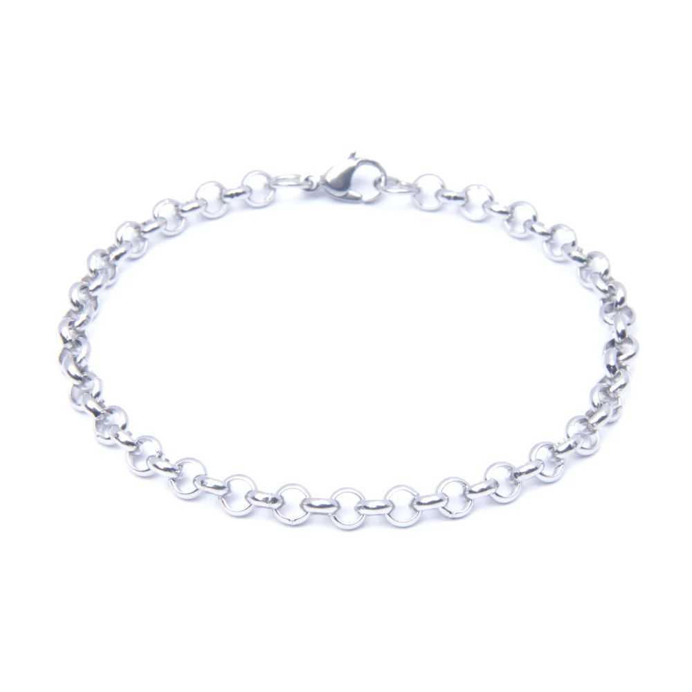 100% Stainless Steel Silver Color Round O Chain Bracelets for Men Women Fashion Male Wholesale Dropshipping XJ250707