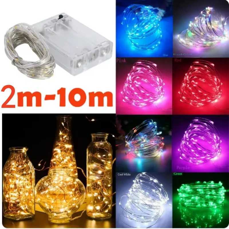 1Pack Fairy Light String LED Copper Wire String Light 1/2/3/5/10M Battery Powered For Bedroom Garden Party Wedding Decoration W250701