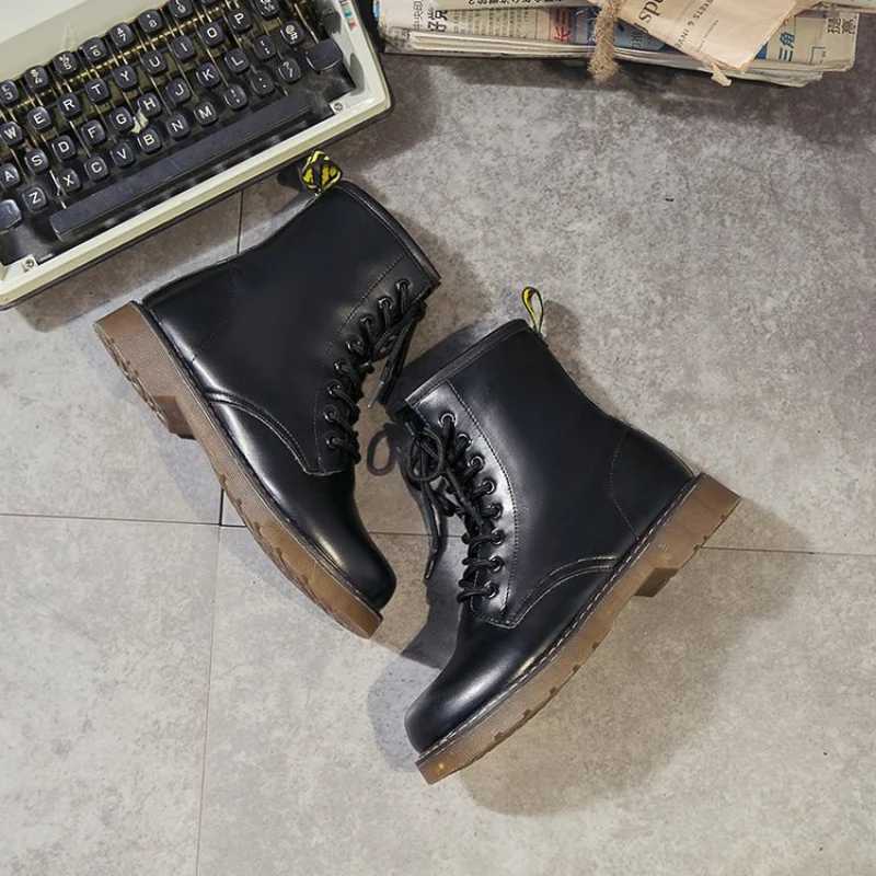 New Fi Round Toe Women Boots Classics Ankle Casual Shoe High Slip Office Ventilate Boot Versatile Thick Soled Trend Shoes XJ250807