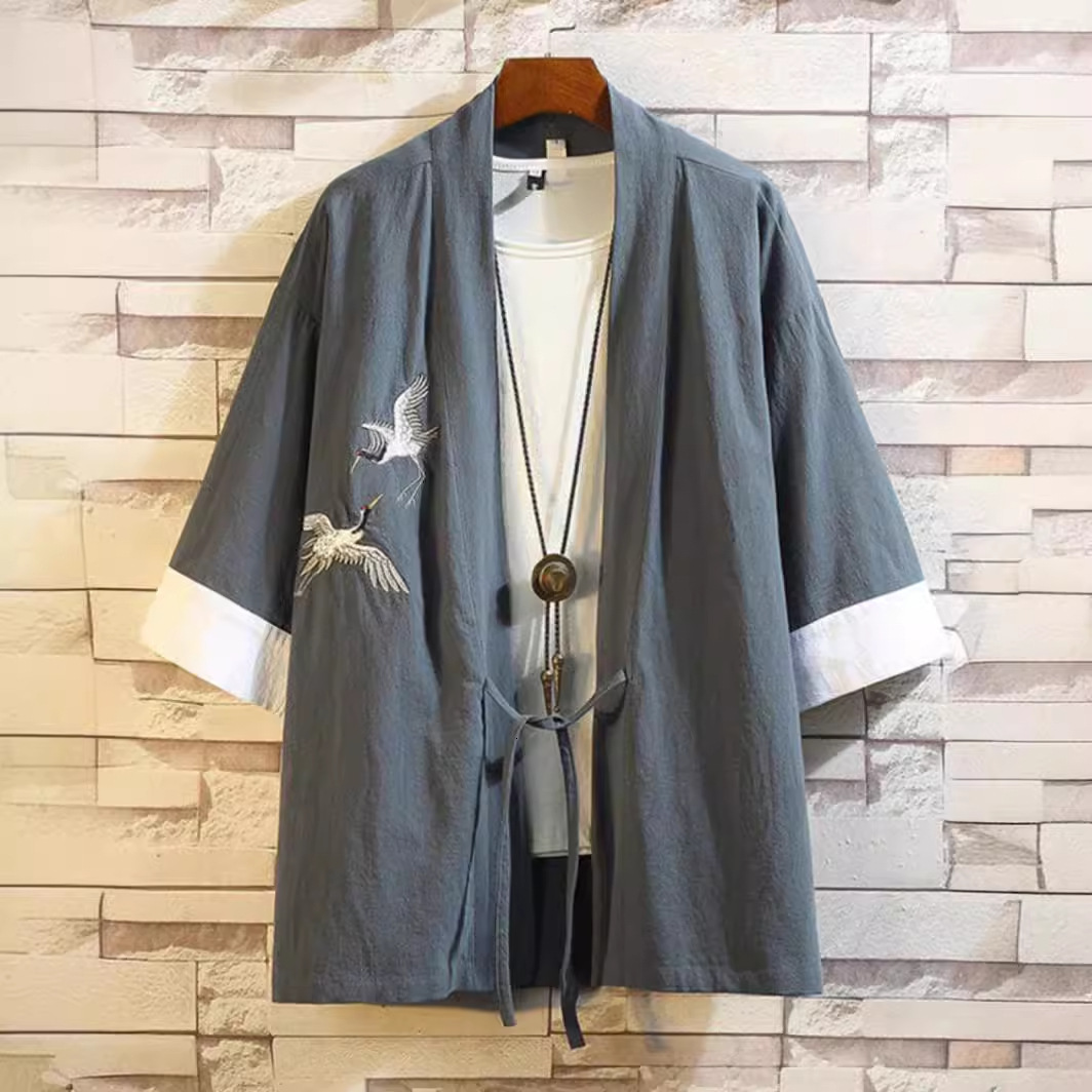 Chinese Style Linen T-shirt For Designer Short Sleeves Men Summer Ancient Style Dao Robe New Chinese Style Tang Suit Hanfu Plus Size Cotton Linen Embr