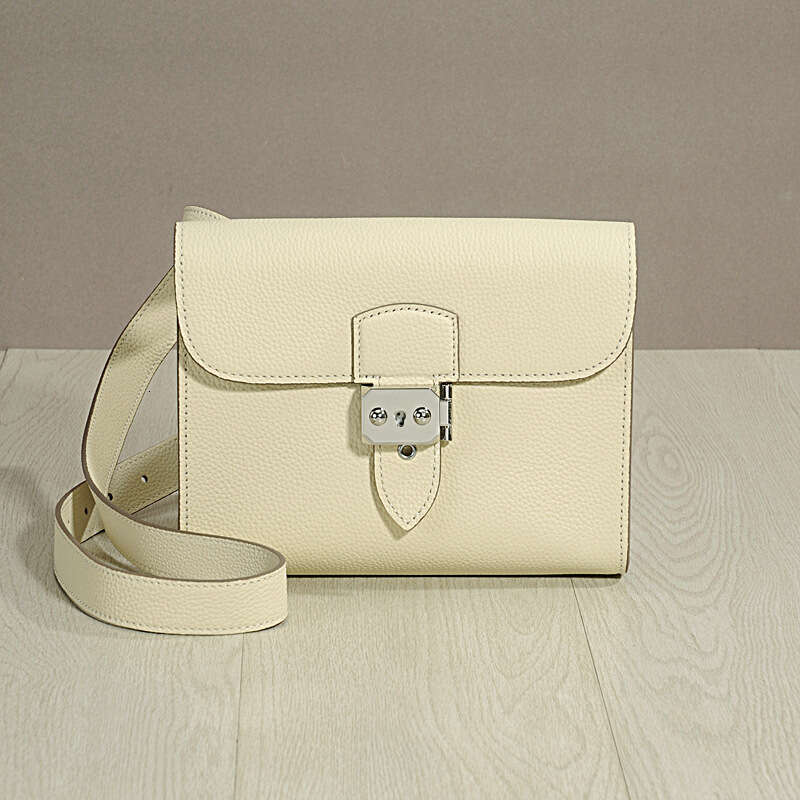 Leather Bag Bucket Bag New Casual Crossbody Cowhide Large Capacity Genuine Leather Shoulder Bag Two In One Clutch Korean Style Tote Bag