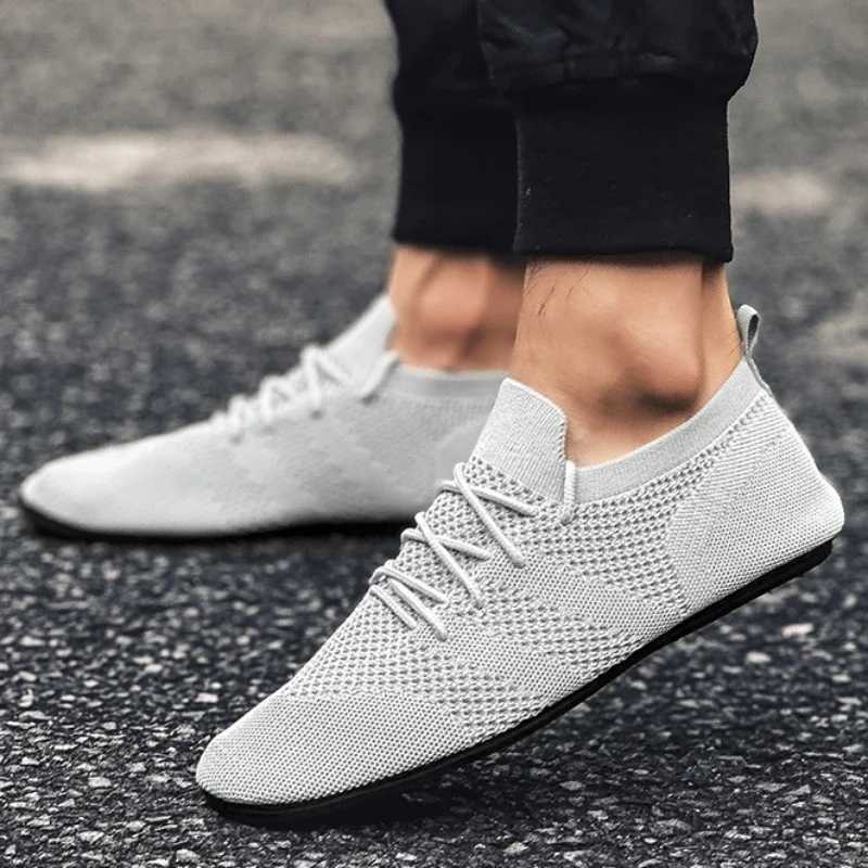 YRZL Summer Men Casual Shoes Lightweight Outdoor M Walking Shoes Hot S Anti-slip Mans Mesh Sneakers Slip on Flats Shoes Y250707