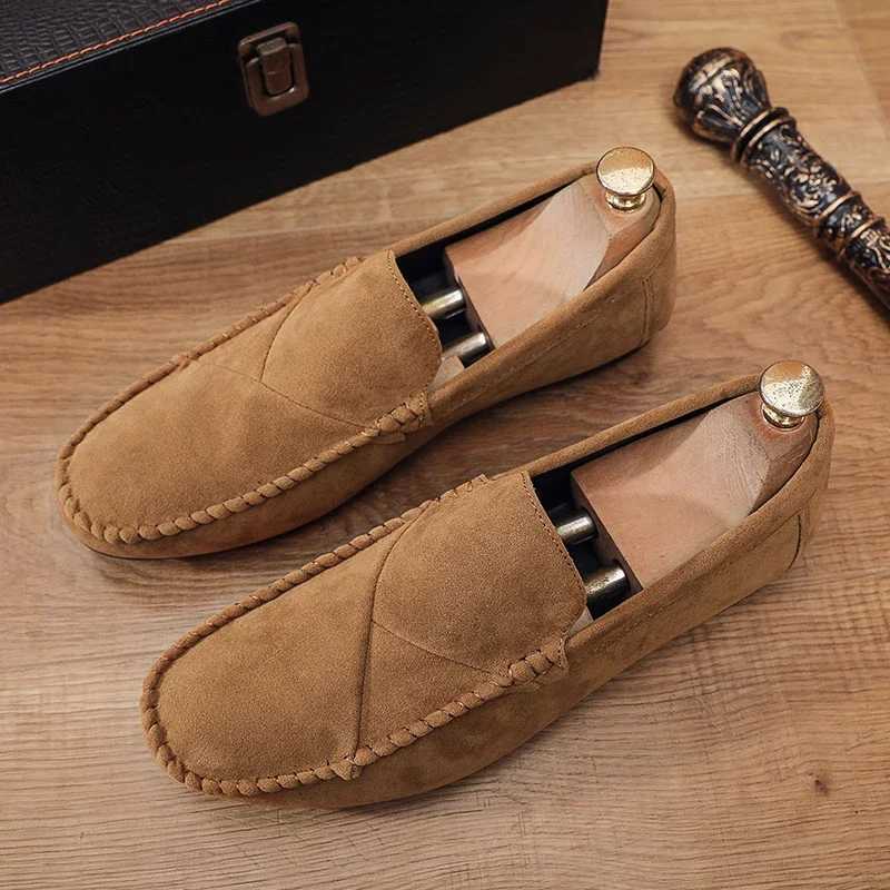 Fion Suede Men Casual Shoes M Lazy Shoes Breathable Cfort Slip-on Mens Driving Shoes Luxury Brand Loafers Y250707