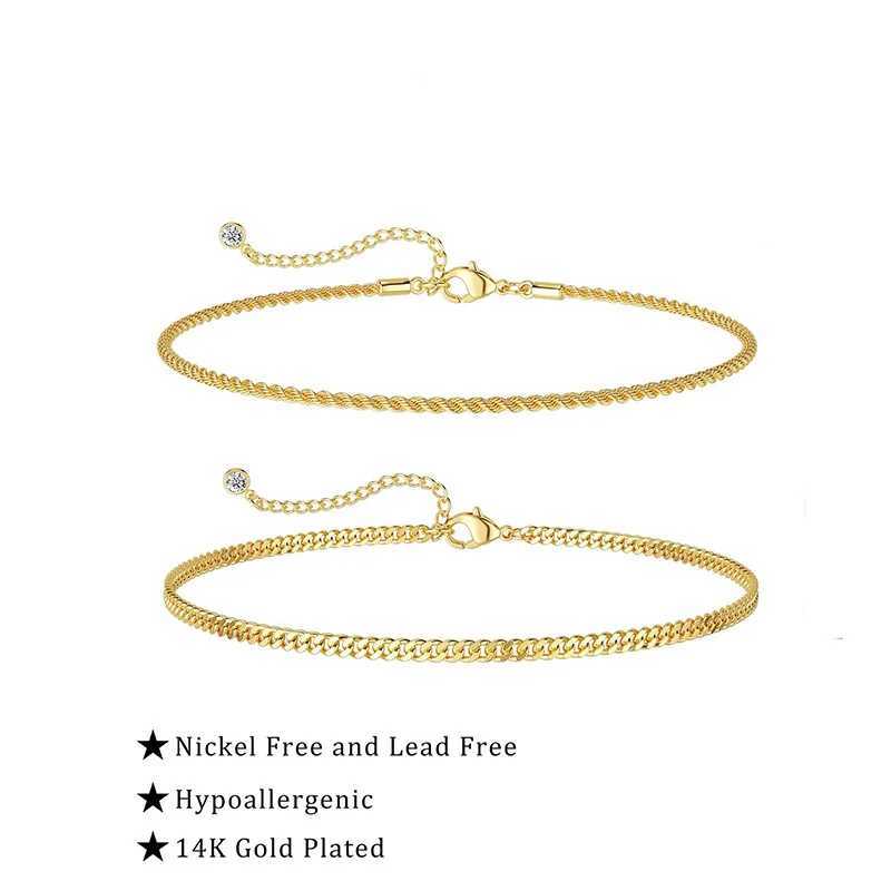 Stainless Steel Chain Bracelets Sets for Men Waterproof Twisted Cuban Link Chain Bracelet Jewelry Gifts for Dad Boyfriend Husband XJ250707