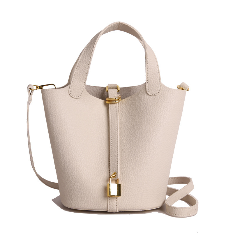 Free shipping designer Cream Yellow Basket Bag for Women 2025 New Luxury Niche High-end Commuter Handbag Crossbody Bag Bucket Bag