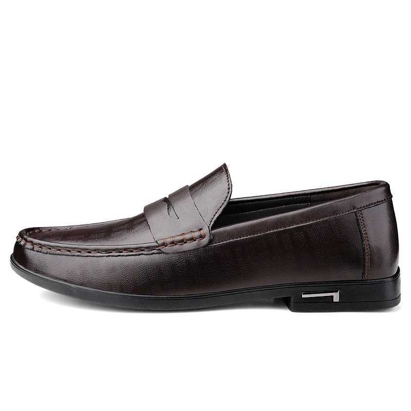 Genuine Leather Men Shoes Casual Men Loafers Breathable Off Formal Shoes Men Designer Slip on Driving Shoes Plus Size 38-46 Y250707