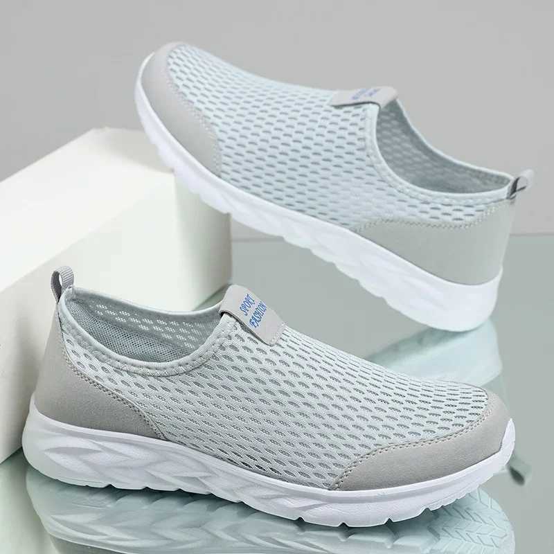 Mens Sports Shoes Breathable Mesh Casual Shoes Men Outdoor Anti-Slip Large Size Loafers Man Lightweight Mens Walking Shoes Y250707
