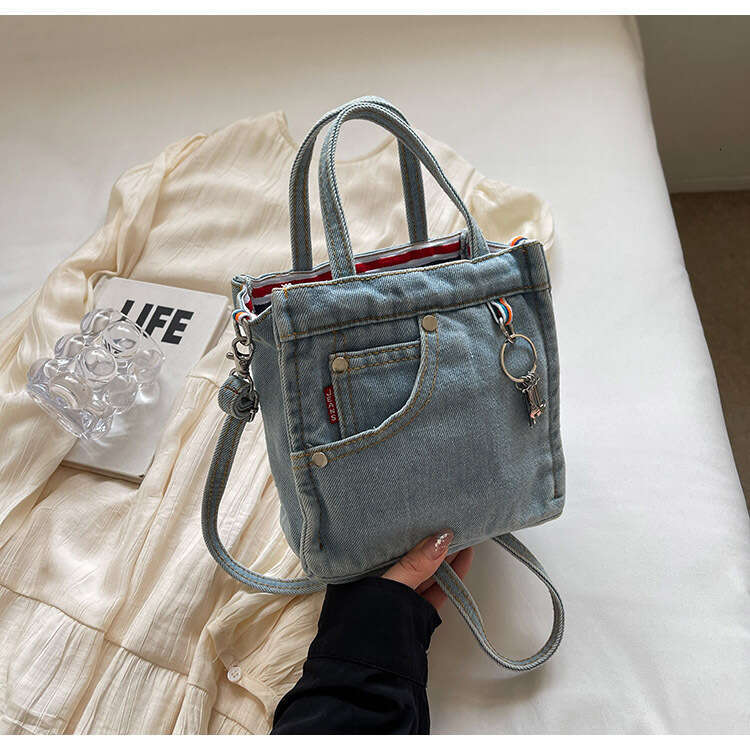 Crossbody for Women, Exquisite Vintage Washed Denim Bag, Ins Style, Artistic Personality, Creative Design Handbag, Shoulder Bag