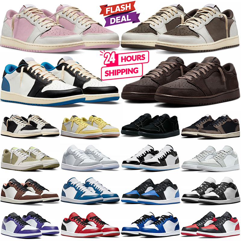 Free Shipping Designer sneakers for Men Women Reverse Mocha 1 Basketball Shoes mens trainers Black Phantom Gym Red Bred Toe Game Royal Outdoor Sports travis Sneaker