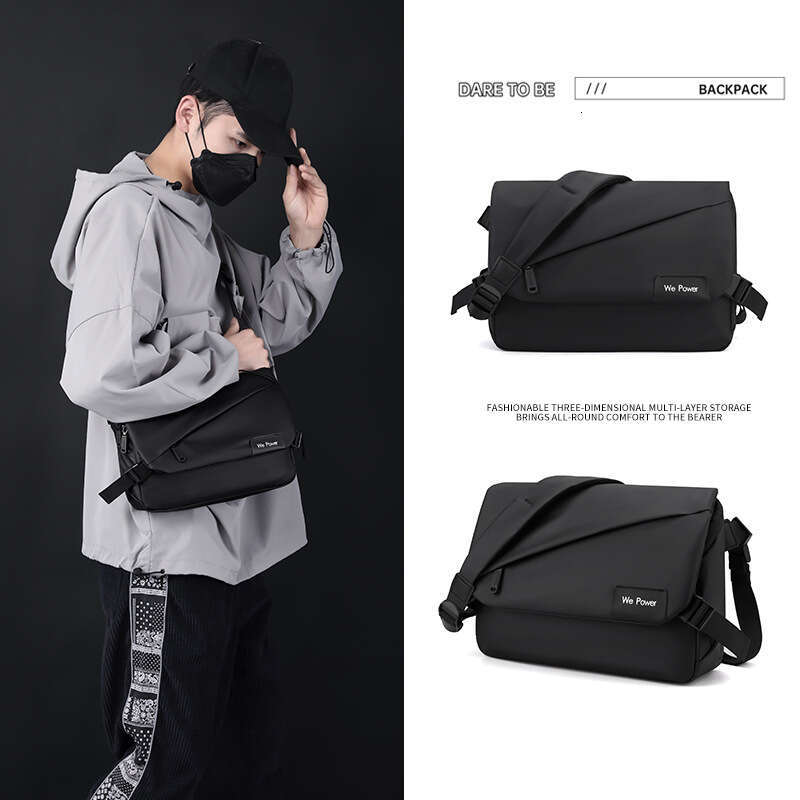 New Simple Crossbody Fashion Single Shoulder Men's Large Capacity Water-Resistant Messenger Bag Business Briefcase