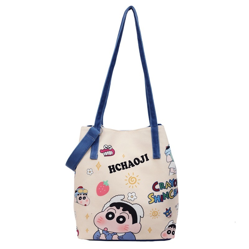 Free shipping designer Japanese Style Cute Canvas Bag for Women Summer New Cartoon Casual Shoulder Bag Large Capacity Class Bag Crossbody Mommy Bag