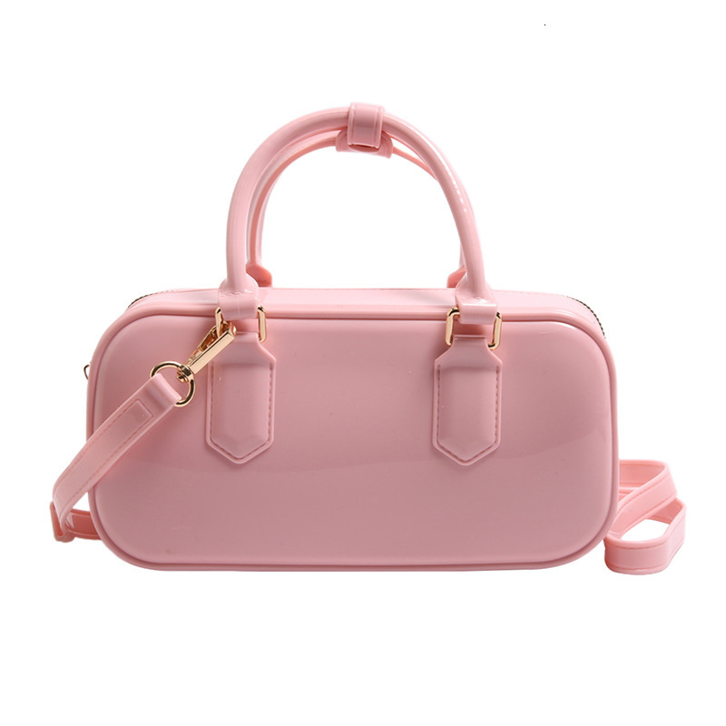 Free shipping designer Korean Style Dopamine Barbie Pink Jelly Bag for Women 2025 New Single Shoulder Bag Crossbody Bag Casual Versatile Handbag Pillo