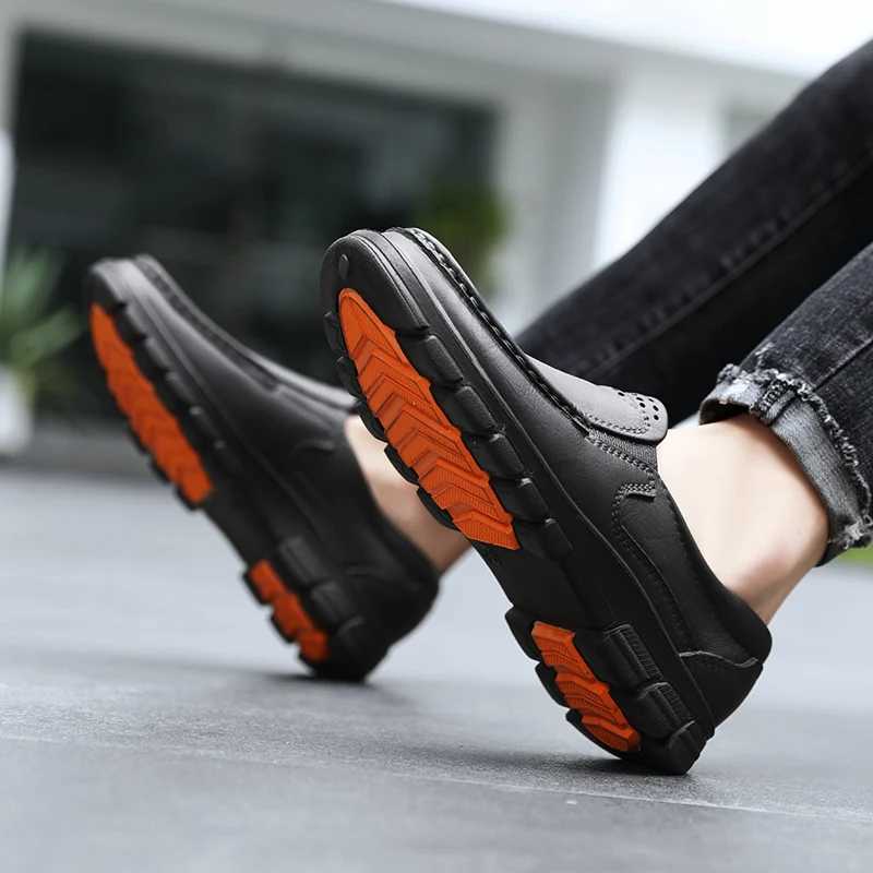 Chef shoes four seasons new anti slip oil resistant plus size business casual mens work EVA shoes fion cfort soft soled Y250707
