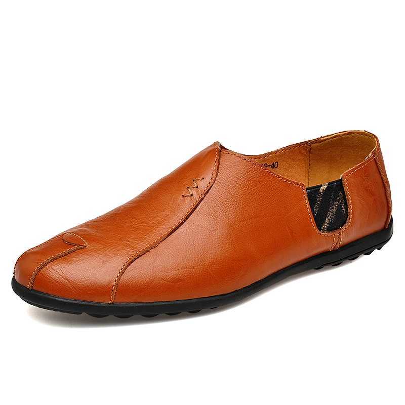 Mens Casual Shoes Mens Dress Shoes Plus Size Genuine Leather Shoes Men Luxury Y250707