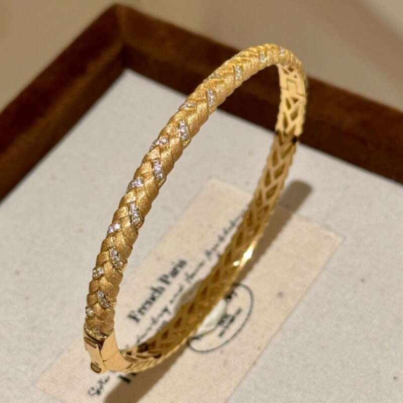 French Italian Brushed Wheat Ear Woven with Dias, Light , Exquisite, Fashionable, Versatile New Chinese Style Bracelet
