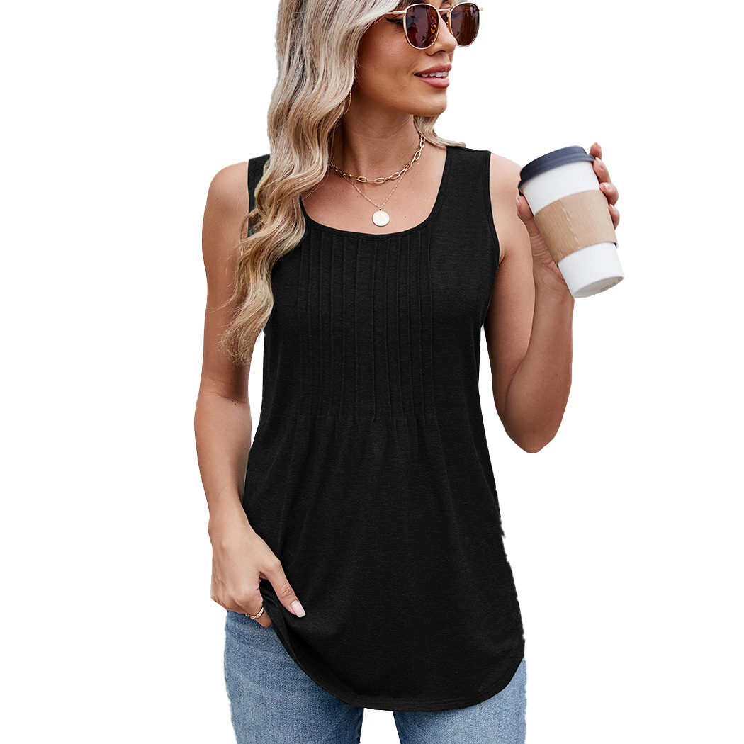 Designer Fashion Trend Free Shipping Women's Plus Size European and American Cross-Border Trade 2025 Spring Summer New Round Neck Drawstring Loos