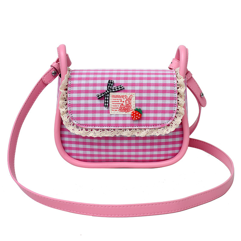 Free shipping designer 2025 New Korean Style Sweet Plaid Small Square Bag for Women Fashion Niche Design Versatile Cute Shoulder Bag Crossbody Bag