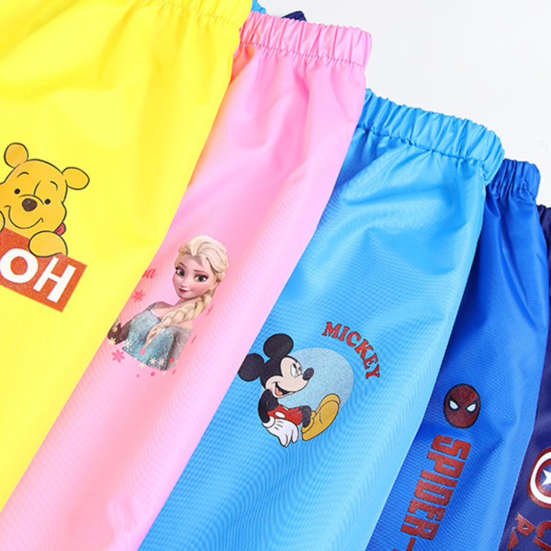 Disney Children's Rain Pants Boys and Girls Waterproof Pants Oxford Cloth Rain Pants with Safety Reflective Stripes Design Cartoon Print Children