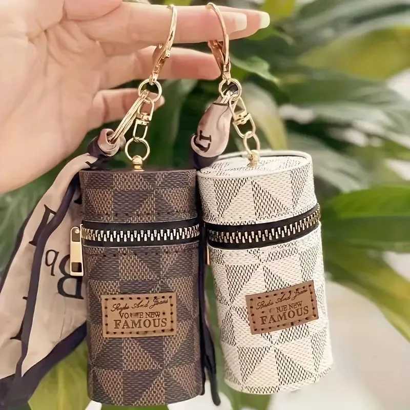 Mini Coin Purse Classic Pouch With Scarf Decor Zipper Portable Multifunctional Lipstick Bag Vintage Flower Leather Y250707