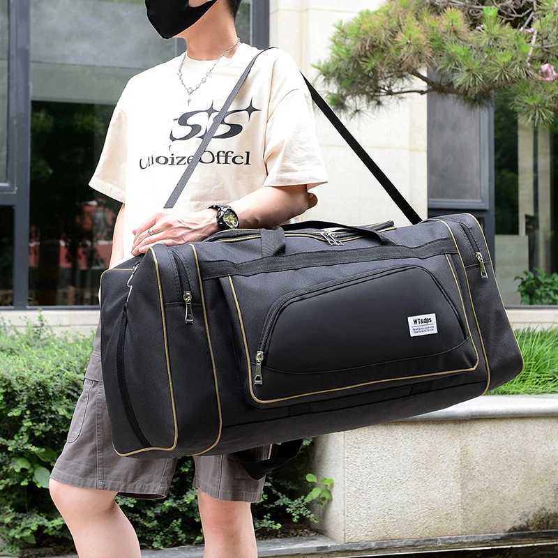 Oversized Duffle Travel Bag Storage Handbag Large Capacity Shoulder Women Bags Oxford Men Carry-on Bag Y8A