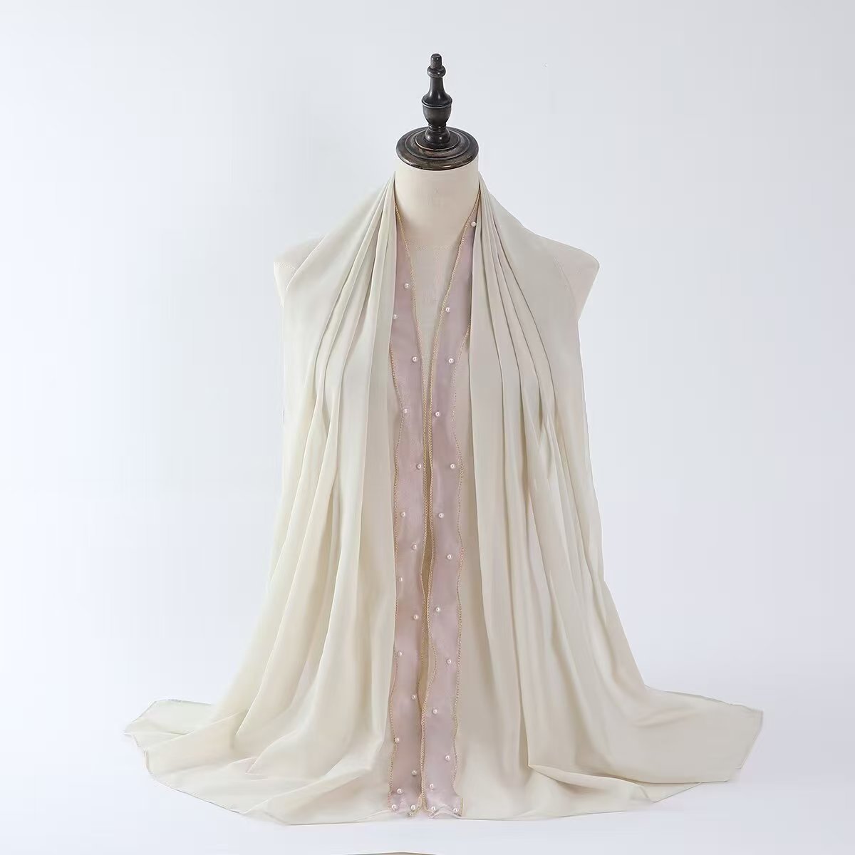 T1150 Summer Chiffon Fishtail Sunscreen Long Scarf Middle Eastern Headscarf All-match Shawl Scarf Lightweight and Breathable