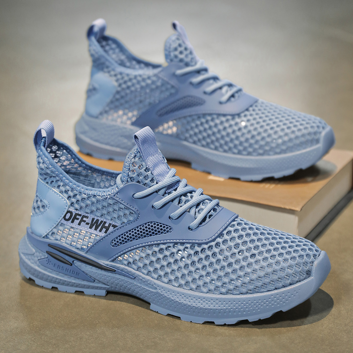 Summer New Breathable Hollow Mesh Men's Trendy Versatile Shoes Sports Casual Dad Sneakers