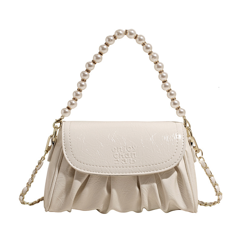 Free shipping designer High-End Niche Pleated Small Bag Women Chain Crossbody Bag 2025 Summer New Fashion Versatile Stylish Shoulder Bag