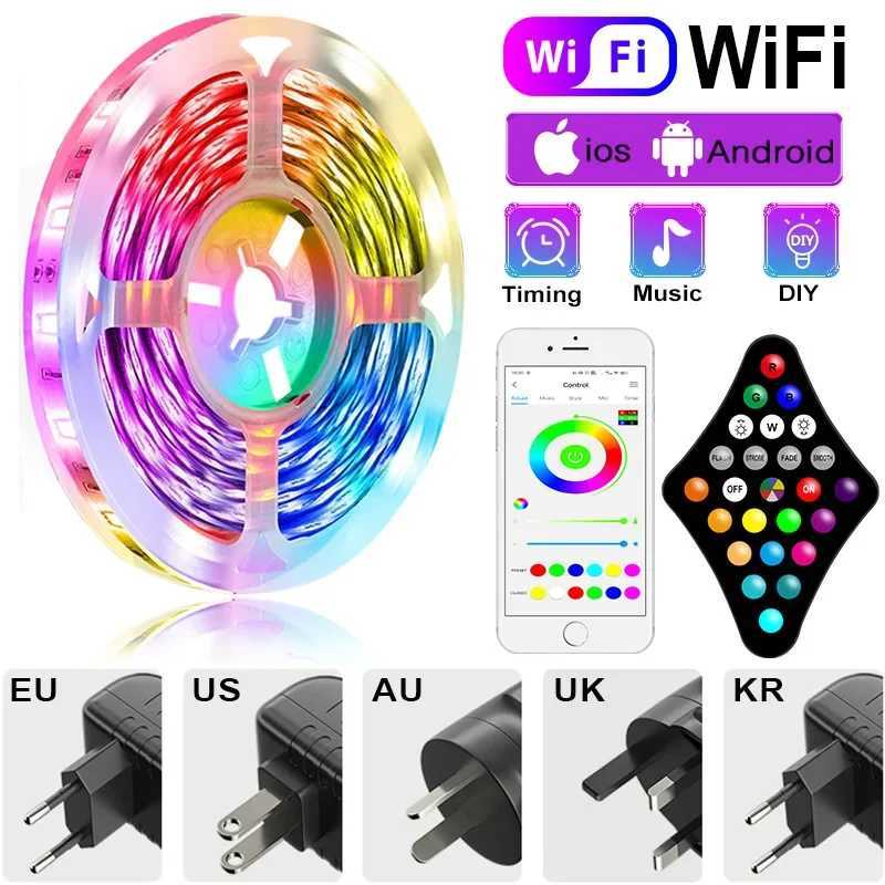 LED Light Strips Bluetooth APP Controller Flexible RGB 5050 Decoration BackLight Lamp Night light Luminous String For Bedroom W250701