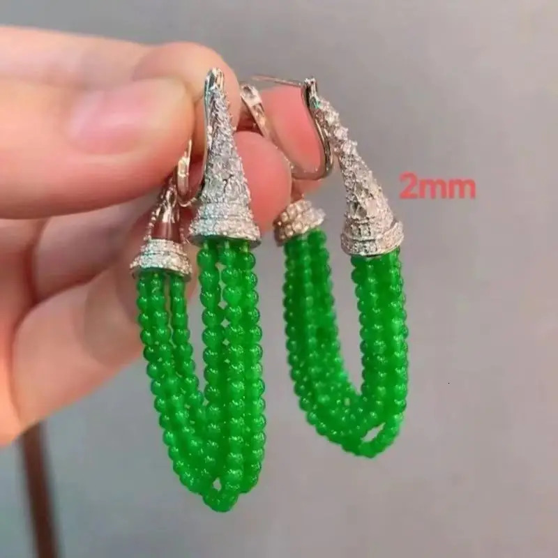 ZOCA Natural Gemstone Beads tiki 2025 trend Earrings earrings beads 925 sterling silver in earrings Ear cuffs 250701